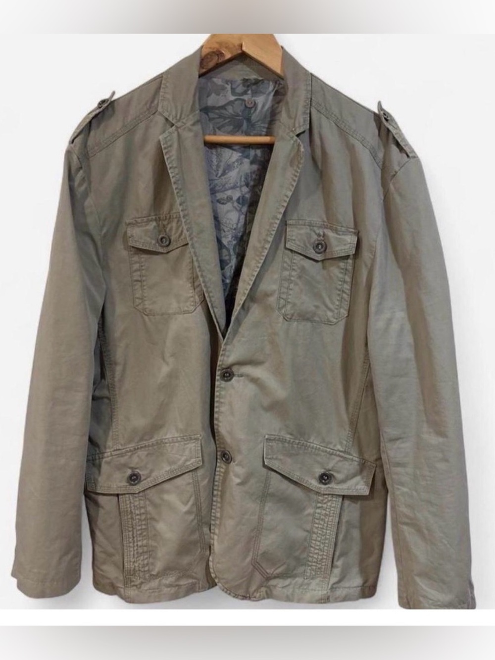 Men's Casual Cotton Field Jacket - khaki Color